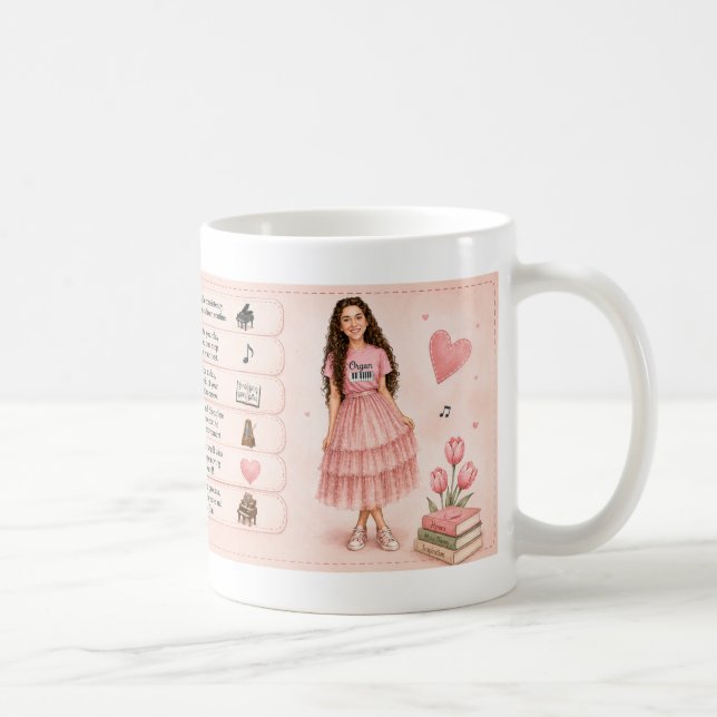 Caneca De Café Metas Semanais para Prática de Órgão Professora de (Direita)