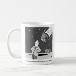 Caneca De Café Meteoro Engraçado Atingindo A Terra. Tema Astronôm