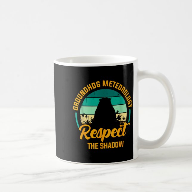 Caneca De Café Meteorologia Engraçada do Groundhog Respeite a Som (Direita)