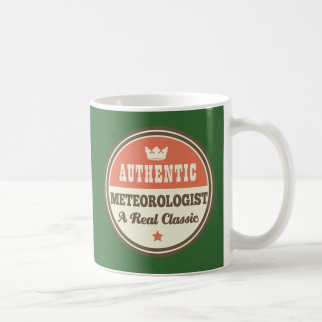 Caneca De Café Meteorologista autêntico um clássico real (Direita)