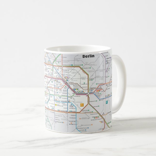 Caneca De Café Metrô de Berlim (Frente Esquerda)
