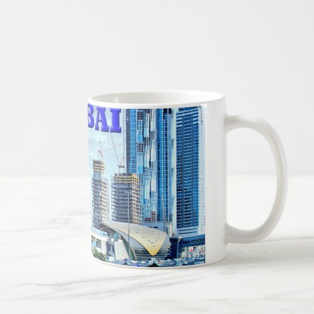 Caneca De Café Metro de Dubai (Direita)