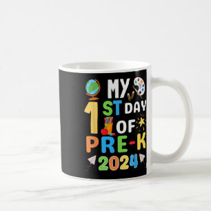 Caneca De Café Meu 1º Dia De Pré-escola 2024 Primeiro Dia De Volt