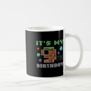 Caneca De Café Meu 9º Aniversário Pixel 9 Gamer Vídeo Jogos Menin
