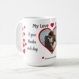 Caneca De Café Meu Amor Minha Vida Coração Romântico Foto