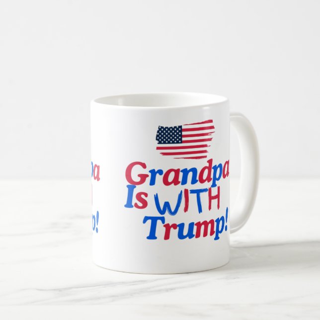 Caneca De Café Meu Avô Fica Com Donald Trump (Frente Esquerda)