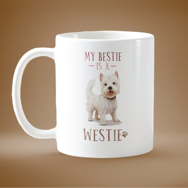 Caneca De Café Meu Bestie é um Westie (Criador carregado)
