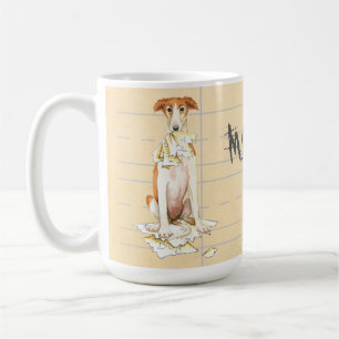 Caneca De Café Meu Borzoi Comeu Meu Trabalho De Casa