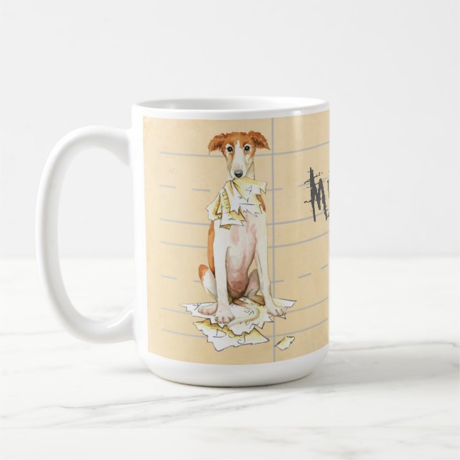 Caneca De Café Meu Borzoi Comeu Meu Trabalho De Casa (Esquerda)