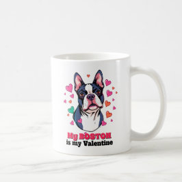 Caneca De Café Meu Boston Terrier é meu Namorados Cachorro bonito