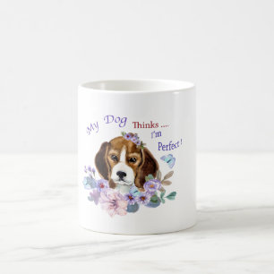 Caneca De Café Meu Cachorro acha que eu sou o Cachorro Ilustraç
