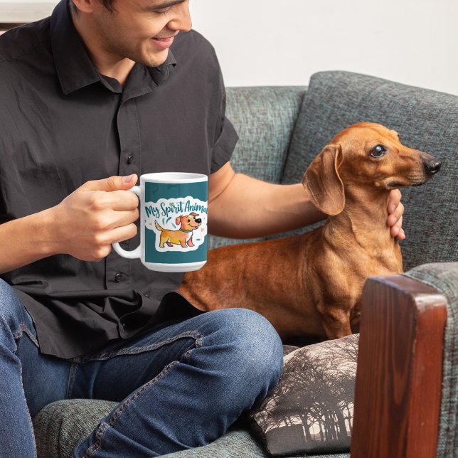 Caneca De Café Meu Cachorro De Cachorro (This adorable, "my spirit animal" dog mug would make a great gift for someone special! )