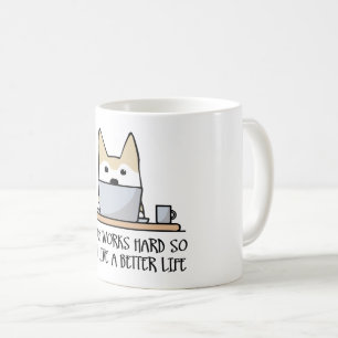 Caneca De Café Meu cachorro trabalha duro