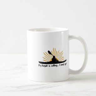 Caneca De Café Meu caiaque está me chamando, eu preciso ir. Diver