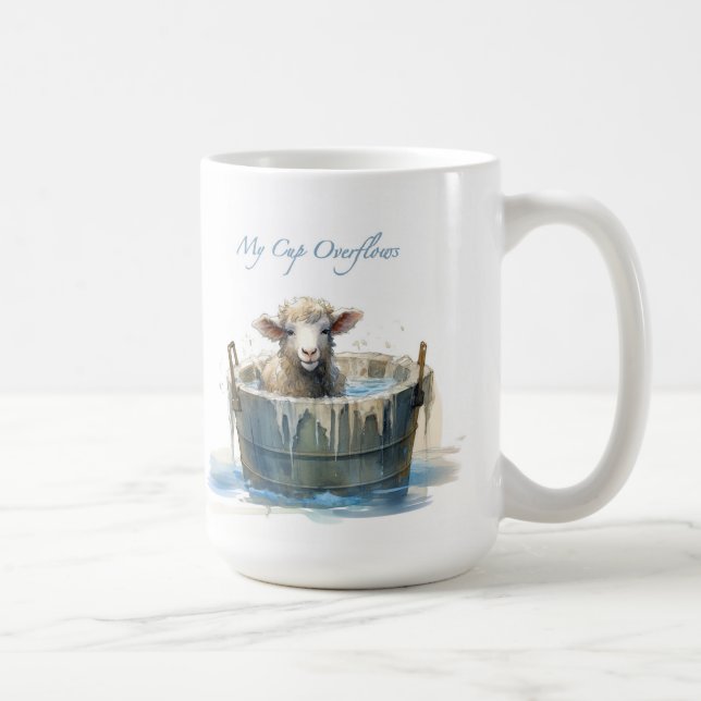 Caneca De Café Meu Cáliz Transborda - Salmo 23 (Direita)