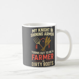 Caneca De Café Meu Cavaleiro Engraçado da Esposa Agricultora Mulh