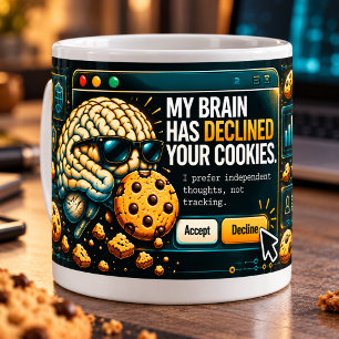 Caneca De Café Meu Cérebro Recusou Seus Cookies