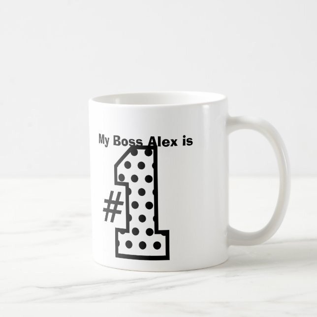 Caneca De Café Meu CHEFE é o número modelado B01 do número um (Direita)