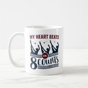 Caneca De Café Meu Coração Bate Em 8 Contagens Nado Sincronizado