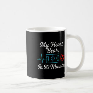 Caneca De Café Meu Coração Bate Em 90 Minutos Fã De Futebol Novid