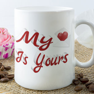 Caneca De Café Meu Coração É Seu Dia Dos Namorados