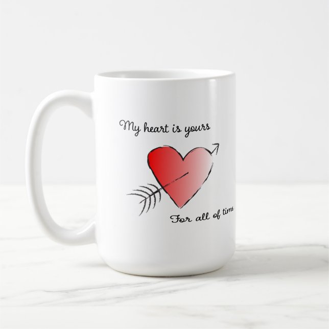 Caneca De Café Meu Coração é Seu para Sempre (Esquerda)