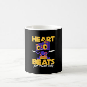 Caneca De Café Meu Coração Late Para Música Apenas amantes de mús