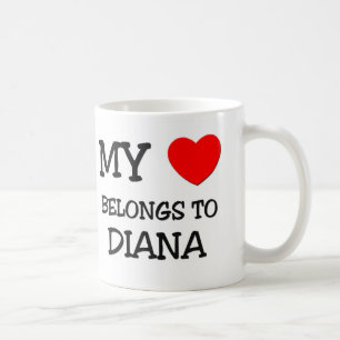Caneca De Café Meu coração pertence a DIANA