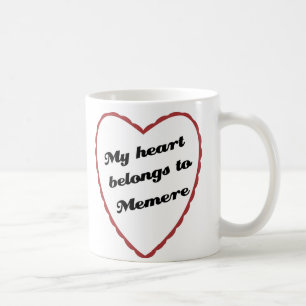 Caneca De Café Meu coração pertence a Memere