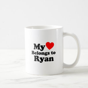 Caneca De Café Meu coração pertence a Ryan