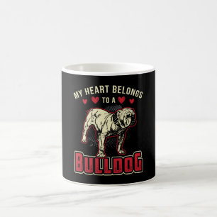 Caneca De Café Meu Coração Pertence A Um Cachorro-Cachorro Vintag