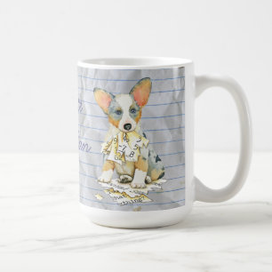 Caneca De Café Meu Corgi de Galês do casaco de lã comeu meu pla