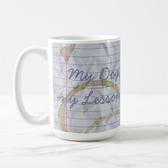 Caneca De Café Meu Dachshund comeu meu plano de aula (Esquerda)