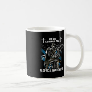 Caneca De Café Meu Deus É Mais Forte Que A Consciência Da Alopéci