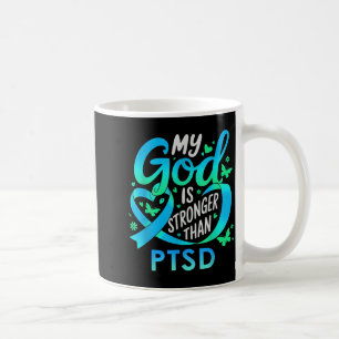 Caneca De Café Meu Deus é Mais Forte Que Fita Azul de Conscientiz