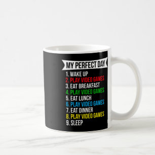 Caneca De Café Meu Dia Perfeito Video Games Engraçado Gamer Legal
