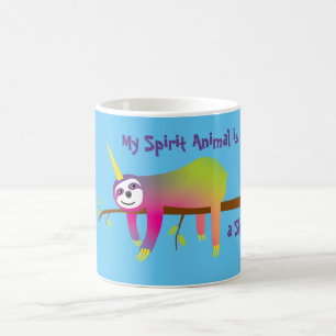 Caneca De Café Meu Espírito Animal é um Slothicorn