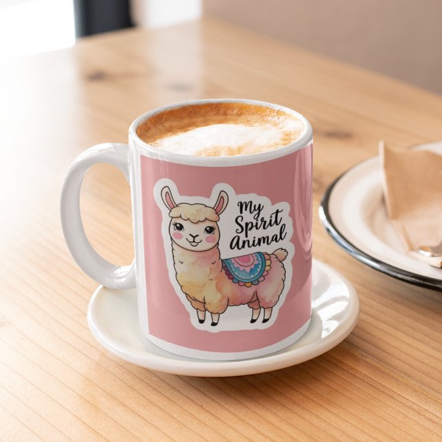 Caneca De Café Meu Espírito Animal Llama Mug (This adorable, "my spirit animal" llama mug would make a great gift for someone special! )