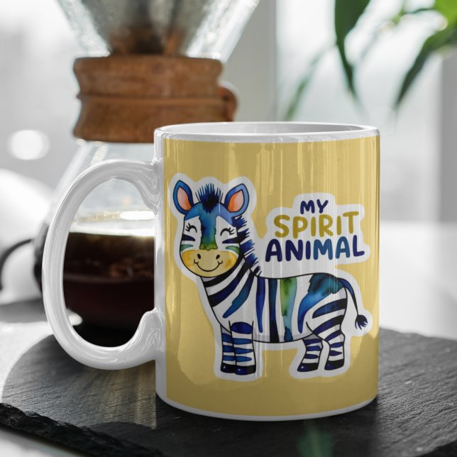 Caneca De Café Meu Espírito Animal Zebra Mug (This adorable, "my spirit animal" zebra mug would make a great gift for someone special! )