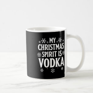 Caneca De Café Meu Espírito De Natal É Vodka Engraçado, Feriado H