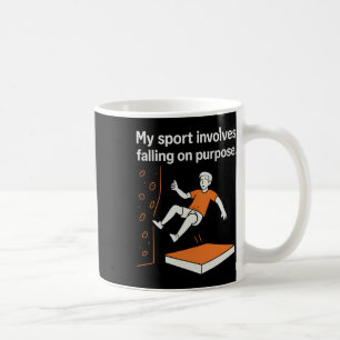 Caneca De Café Meu Esporte Envolve Cair De Proposito Subindo Humo