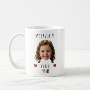 Caneca De Café Meu Filho Favorito Foto Personalizada Face & Nome