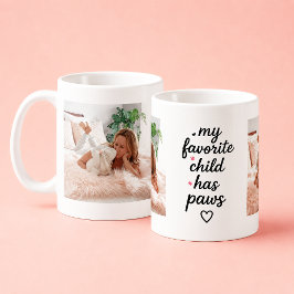 Caneca De Café Meu Filho Favorito Tem Patas Café com Foto de Pet 