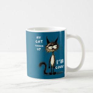 Caneca De Café Meu Gato Acha Que Sou Legal Presente Divertido Par