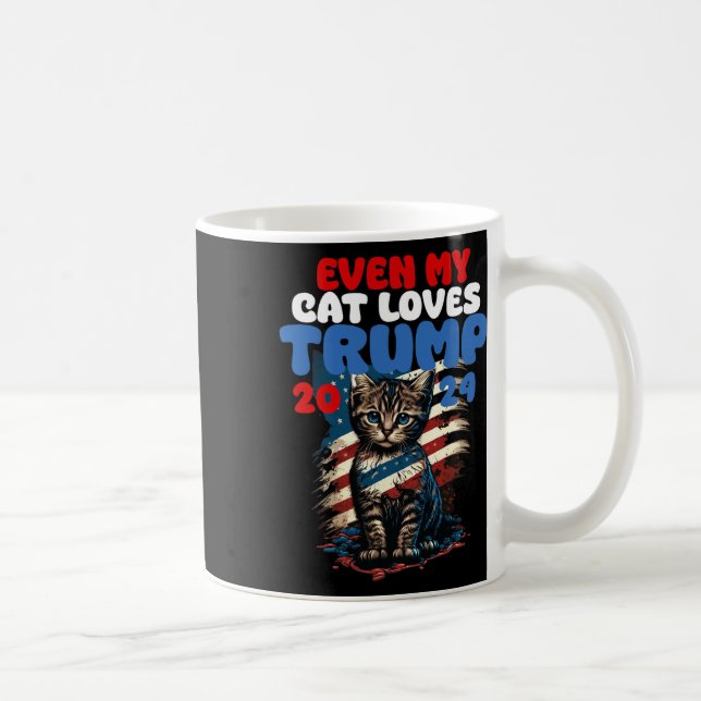 Caneca De Café Meu Gato Adora Camisa Trump 2024 (Direita)