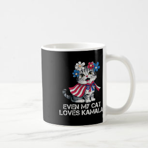 Caneca De Café Meu Gato Adora Kamala Harris Para Presidente