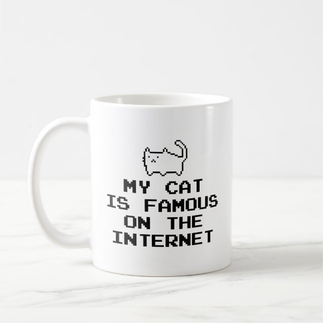 Caneca De Café Meu Gato É Famoso Na Internet Coffee Mug (Esquerda)