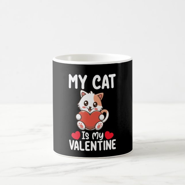 Caneca De Café Meu Gato É Meu Dia Dos Namorados Engraçado (Centro)