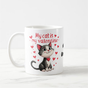 Caneca De Café Meu Gato É Meu Namorado Comemorando o Dia dos Namo