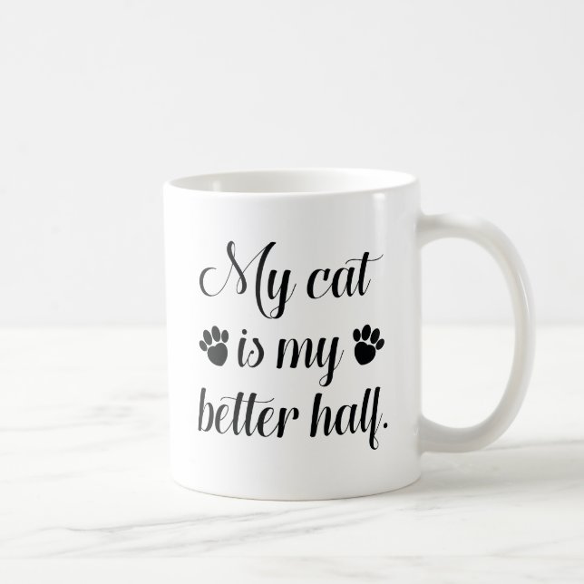 Caneca De Café Meu Gato É Minha Metade Melhor (Direita)